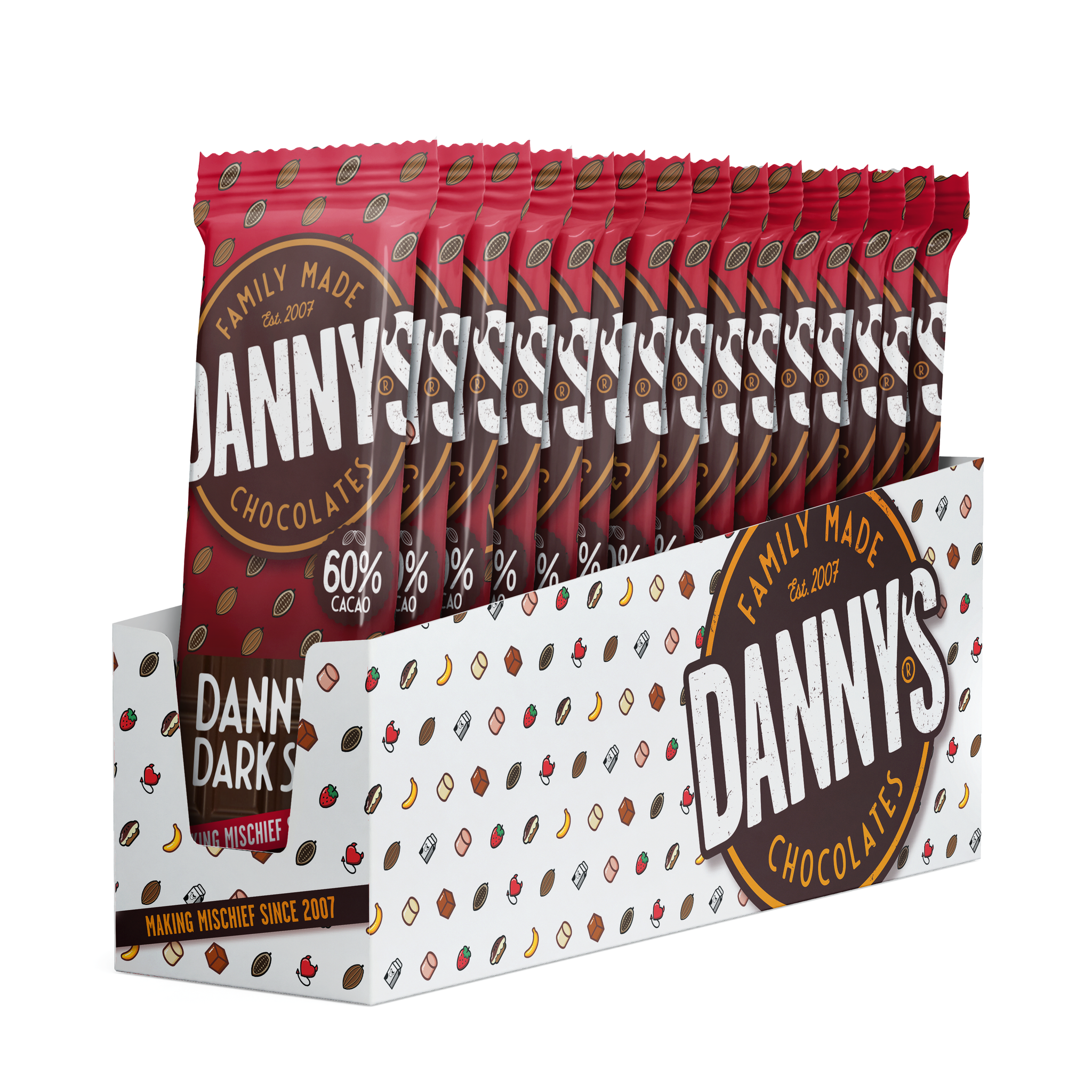 Dark Side - Danny's Mini Chocolate Bar SRP 15 x 40g – DANNY'S CHOCOLATES