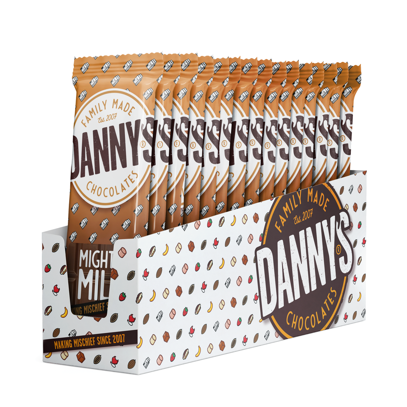 Mighty Milk - Danny's Mini Chocolate Bar SRP 15 x 40g – DANNY'S CHOCOLATES
