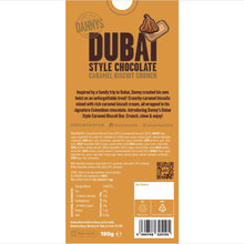 DANNY'S DUBAI STYLE CHOCOLATE - CARAMEL BISCUIT CRUNCH 190g - DANNY'S CHOCOLATES