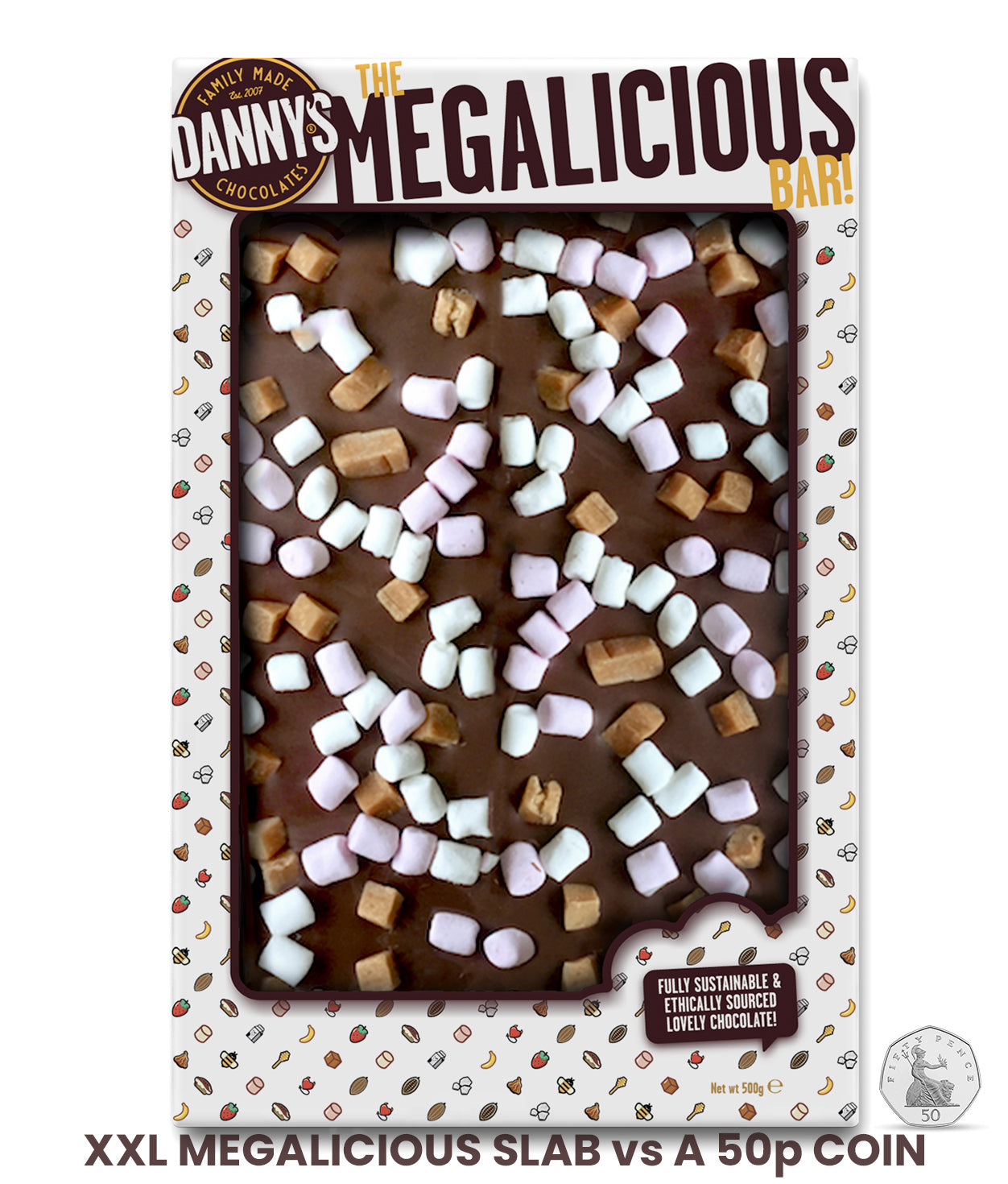 PRE-ORDER Lumpy Road Mighty Milk Chocolate Megalicious Slab SRP 6 x 500g