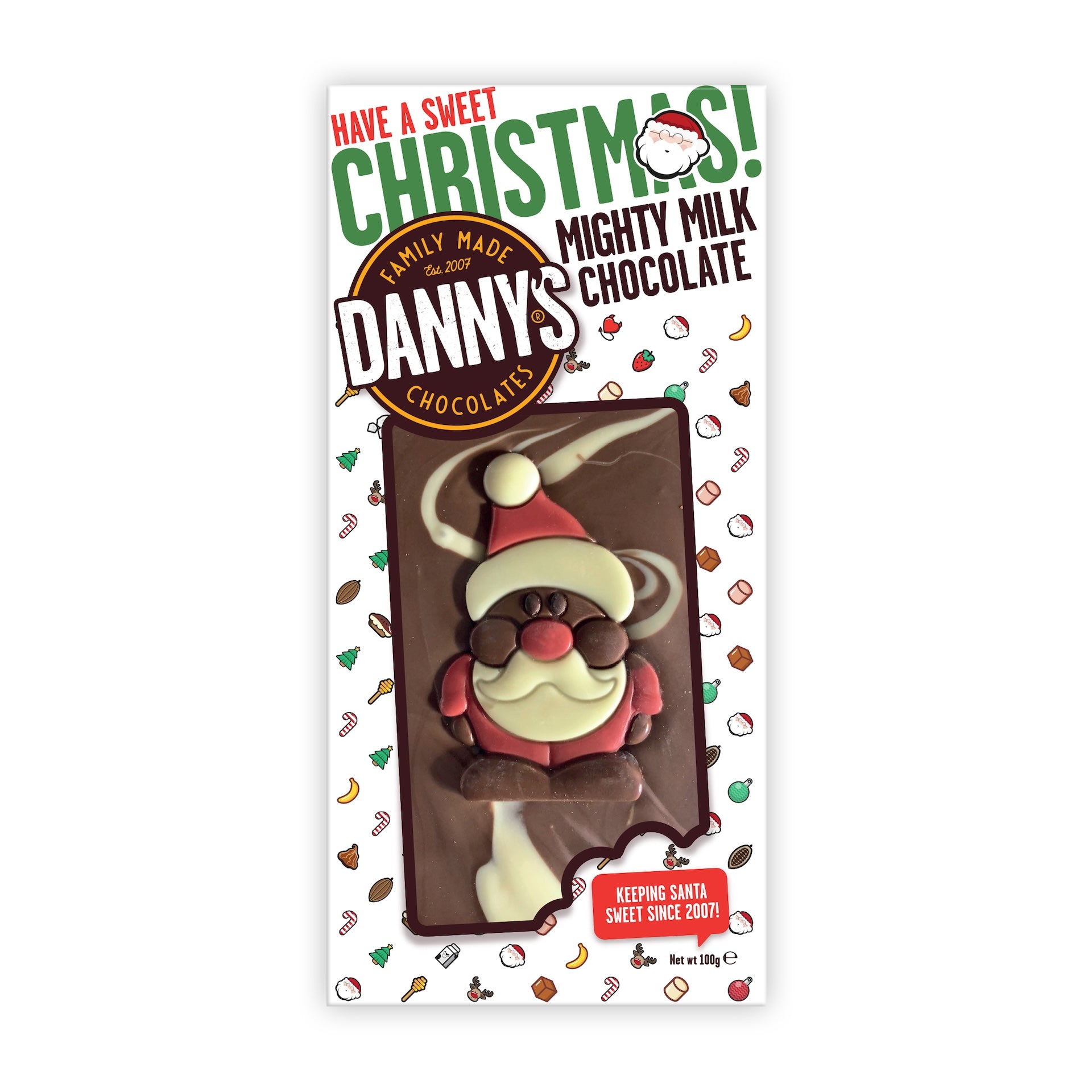 DANNY'S CHOCOLATES - Have a Sweet Christmas Gift Box - 3 x 100g Bars - DANNY'S CHOCOLATES