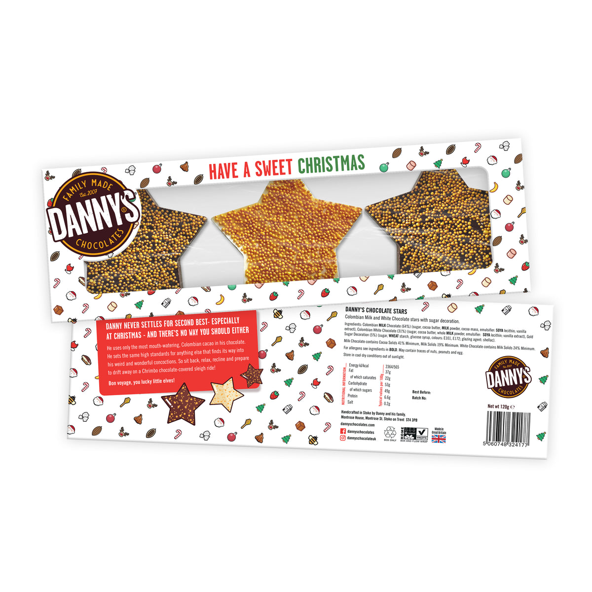 PRE_ORDER DANNY'S STARS - Solid Milk & White Chocolate Stars SRP 12 x ...